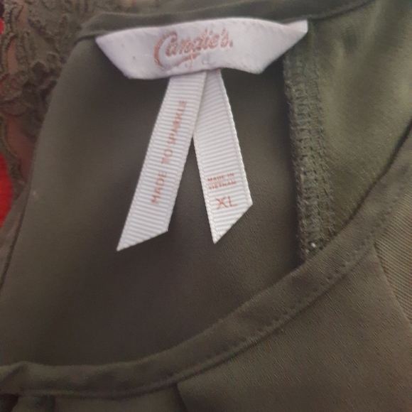 Candies Olive Green Tank Top - Picture 3 of 3